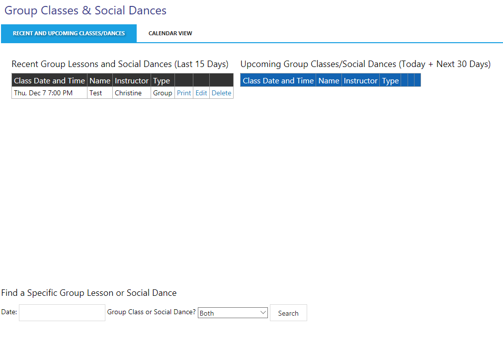 A screenshot of a social dance program Description automatically generated
