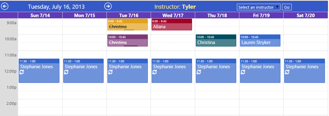 A screenshot of a calendar Description automatically generated