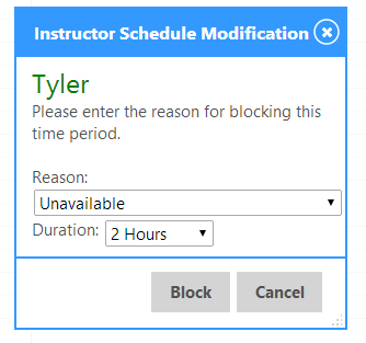 A screenshot of a schedule notification Description automatically generated